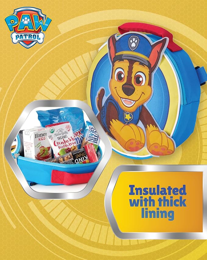 Fast Forward Paw Patrol Kids Backpack and Lunch Box Set - 14" Boys & Girls Backpack with Lunch Box for Preschool Kindergarten, Paw Red/Yellow