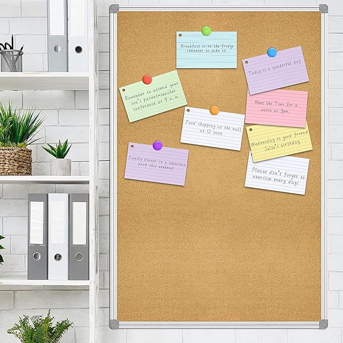 300 Flash Cards for Studying, 6 Pack Lined Index Cards with Key Ring, Multicolor Kraft Notecard for Note-taking, Language Learning, 12.5 * 7.5cm