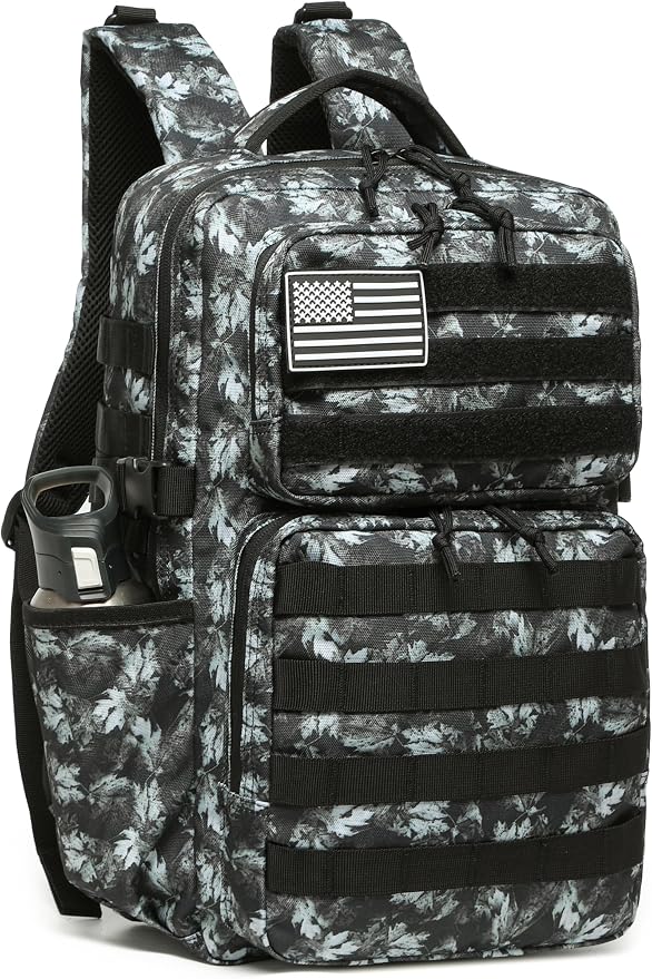 Wotony Military Tactical Backpack for Men Waterproof Daypack 3 Day Assault Pack Molle Bag with Water Bottle Holder
