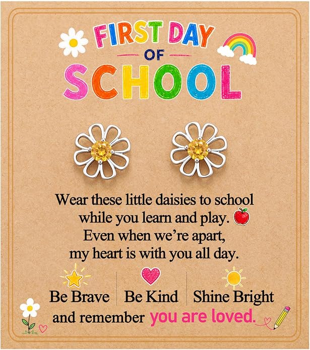 First Day of School Gifts for Kids Girls Back to School Earrings