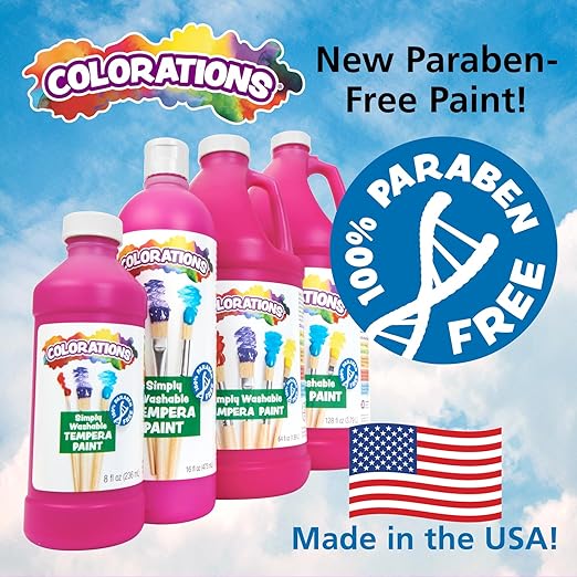 Colorations Washable Tempera Paint, 16 fl oz, Periwinkle, Non Toxic, Vibrant, Bold, Kids Paint, Craft, Hobby, Fun, Art Supplies