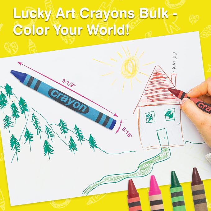 Blue Crayons Bulk - 80 Count Regular Size Single Color Crayon Refill, Non-Toxic Art Supplies for Teachers, Classrooms and School Projects