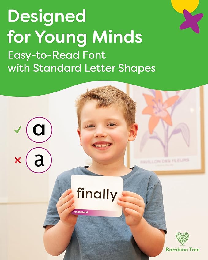 Sight Words Flash Cards 4th Grade - 120 High Frequency Words from Dolch's and Fry's Lists for 9-10 Years