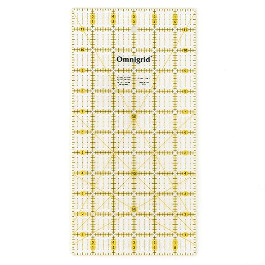 Omnigrid 6" x 12" Rectangle Quilting and Sewing Ruler