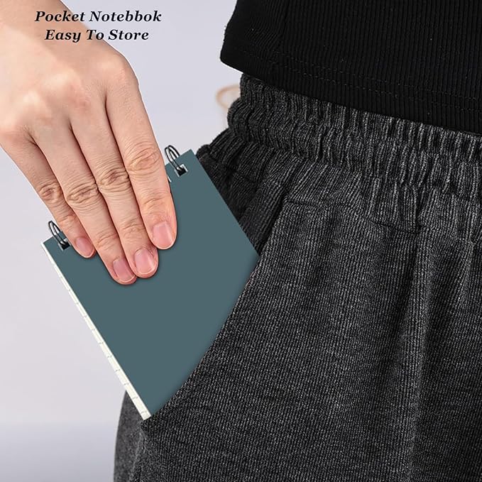 8Pack Pocket Notebook Wide Ruled 9MM , 3 x 5 Inches 60 Sheets/120 Pages Small Top Bound Steno Pads Bulk, Mini Spiral Notebooks With Lined Pages, Mini Spiral Notepads With Color Cover, Small Note Pads For Work Journal, Grocery list,Diary (8)
