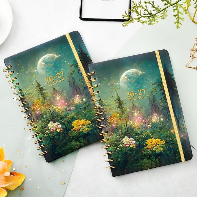 Planner 2026-2027 - Academic Planner 2026-2027, July 2026 - June 2027, 6.3" x 8.4", Weekly and Monthly with Tabs, 26-27 Calendar Planner, Hardcover Planning Agenda Book for Office School, Inner Pocket, Thick Paper