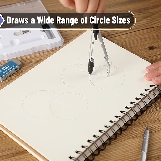 Mr. Pen- Convertible Compass, Extra Lead Refills, Compass Geometry Tool, Compass Drawing Compass, Geometry Compass, Math Compass, Drafting Compass Math, Drafting Tools, Math Compass for Geometry