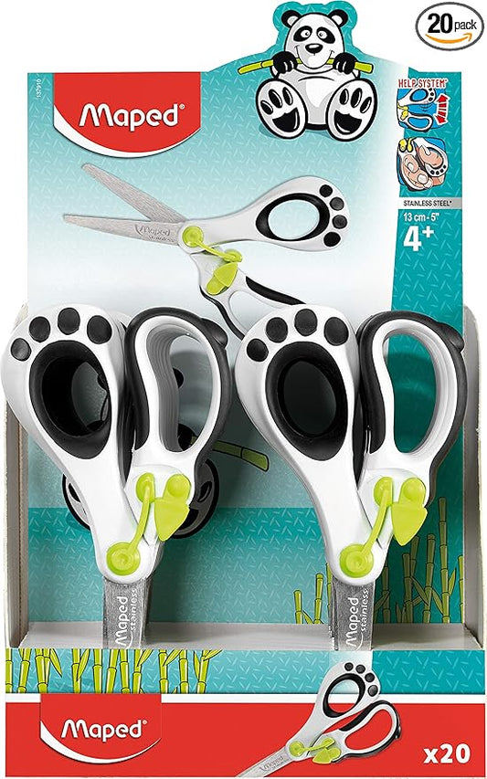 Maped Helix USA - Koopy Spring-Assisted Educational Scissors, 5 Inch - Crafting School Projects - Safe Cutting - Ergonomic Design - Pack of 20