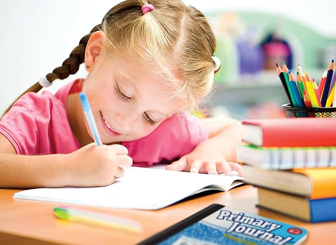 Better Office Products Primary Journals, Hardcover Kindergarten Journal & Kindergarten Composition Notebook, Grades K-2 Primary Composition Book with Picture Space, 100 Sheets