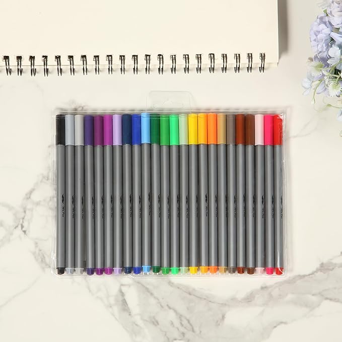 Mr. Pen- Colored Fineliner Pens, 24 Pack, 0.4mm Fine Point, Smooth Bible Journaling Pens for Detailed Drawing, Note-Taking, Coloring, Sketching, Planning & Art Projects, School Supplies