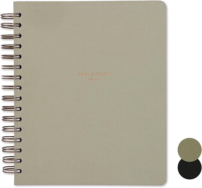 Daily Productivity Planner with Monthly View - Large 93 Day Dashboard Desk Notepad for Time Management, Mindfulness, Self Care, Goal Setting, To Do List-Hard Cover Wire-bound