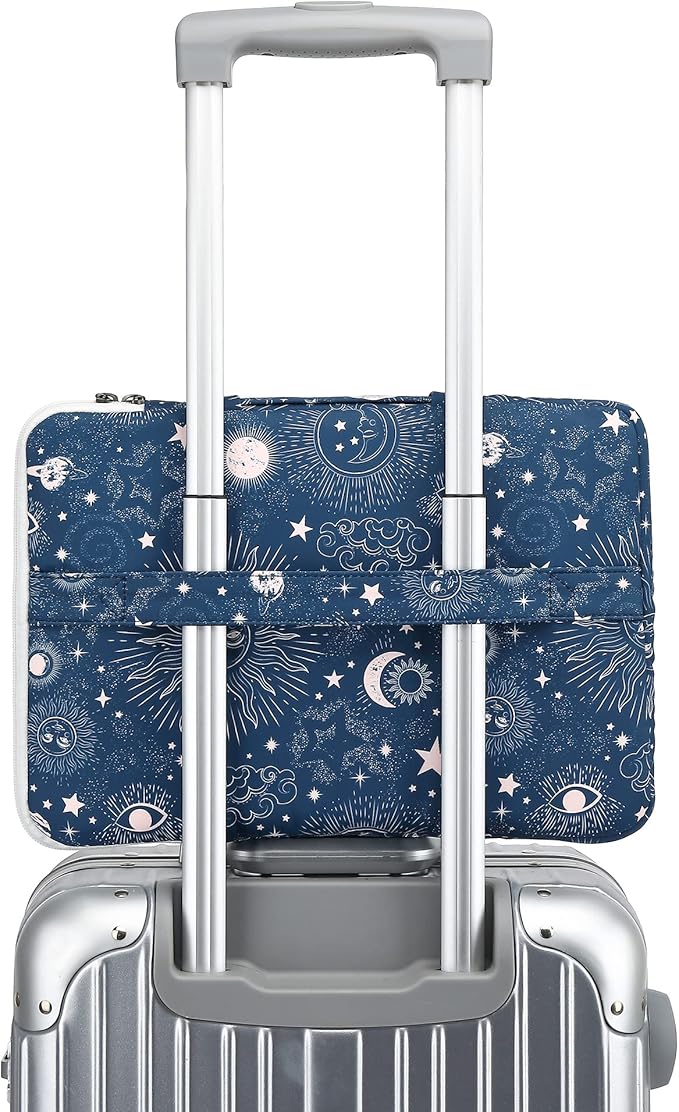 360° Protective Laptop Sleeve Case Bag with Handle and Luggage Strap for iPad 13 inch,MacBook Air 13" and 13.3 inch Screen Laptop