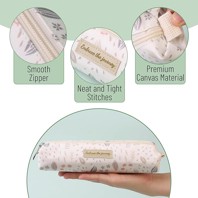 Mr. Pen- Cute Pencil Case Pouch, Multipurpose Canvas Bible Pencil Pouch, Smooth Zipper, Premium Material, Neat Stitches, Ideal for Stationery, Cosmetics, Electronics, School, Office, Travel