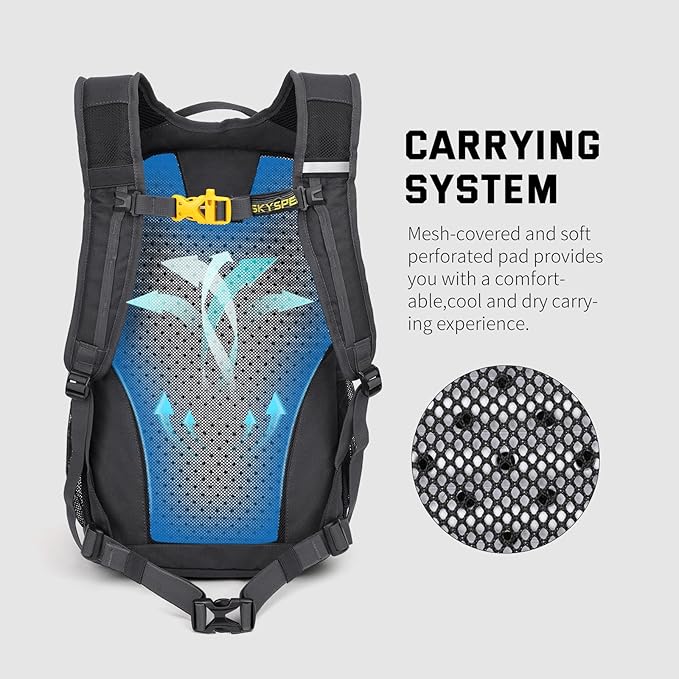 SKYSPER Small Hiking Backpack, 20L Lightweight Travel Backpacks Hiking Daypack Rucksack Women Men for Trekking Backpacking Outdoor Sports