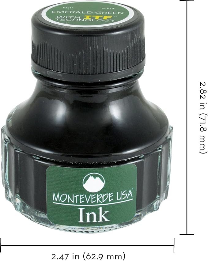 Monteverde USA Ink with ITF Technology, 90 ml Emerald Green (G308GN)