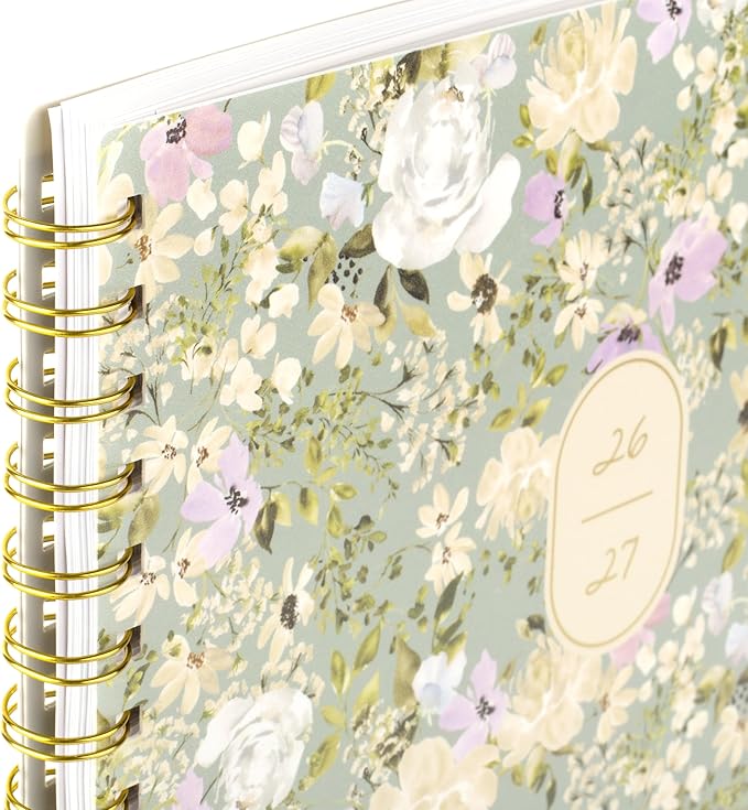 Cambridge Planner 2026-2027 Weekly & Monthly Academic 12-Month July-June, 8-1/2" x 11", Leah Bisch, Peony Field (LB51-905A)
