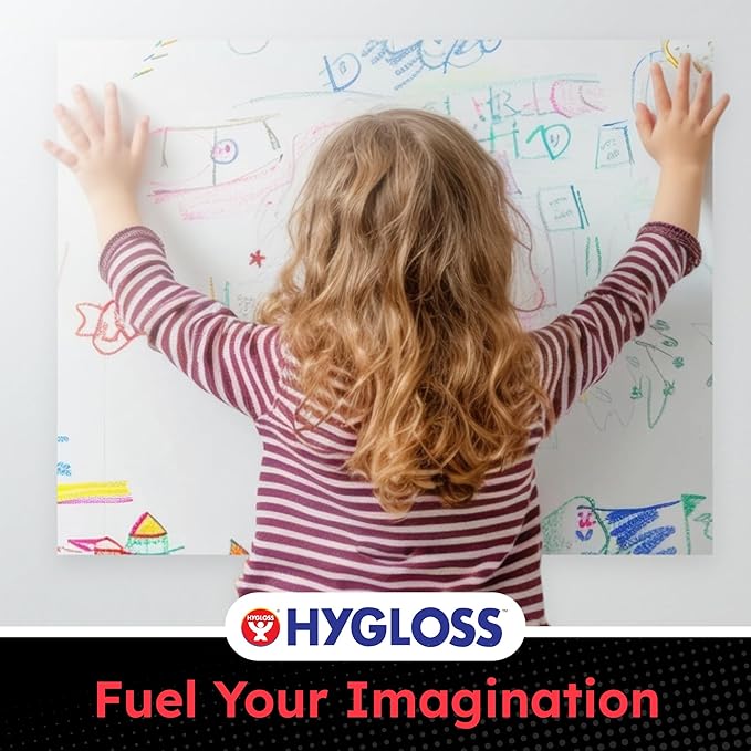 Hygloss Medium Dry Erase Poster Board Paper 11x14 Inch (60 Count) Single-Sided Wall White Board Dry Erase Sheets - 14 Pt. Thick Paper for Home, School, Classroom, Office, Kids Art, Menus Signs, Lists
