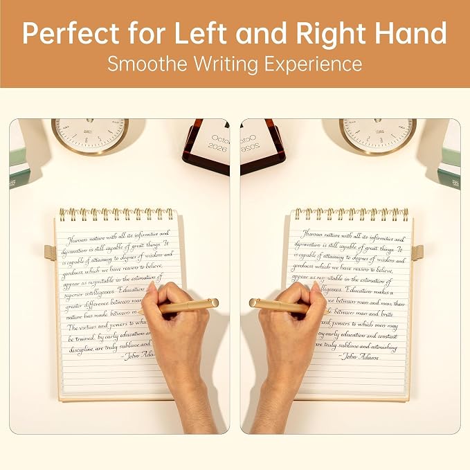 A5 Top Spiral Notebook,240 Pages Steno Pads College Ruled Journal Note Pad