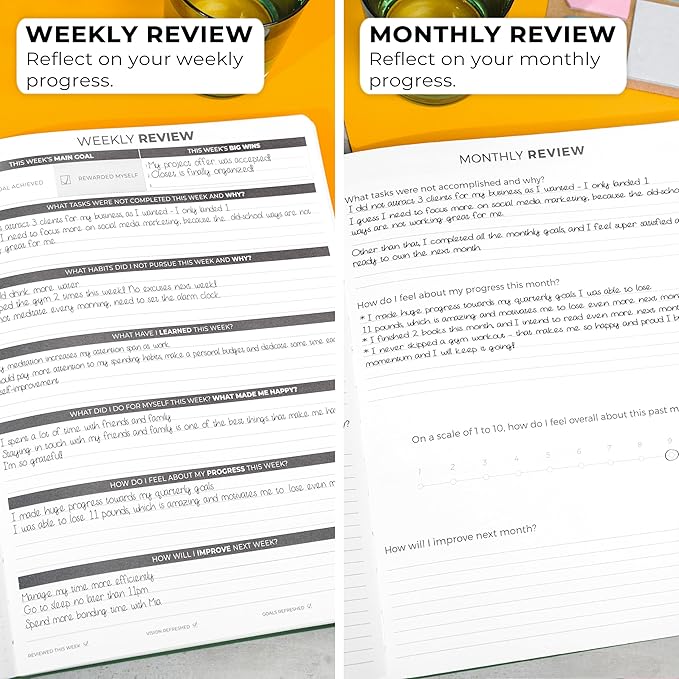 Clever Fox Planner Daily PRO - 8.5 x 11" A4 Size Daily Life Planner and Gratitude Journal to Increase Productivity, Time Management and Hit Your Goals - Undated - Lasts 3 Months (Forest Green)