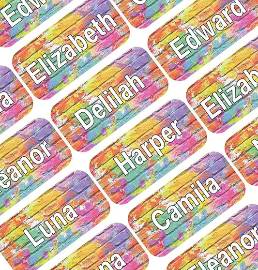 Personalized Name Labels for Kids – 60 Waterproof Peel-and-Stick Labels for Clothes, Lunch Boxes, Water Bottles, Laundry Bags – Durable, Dishwasher & Microwave Safe, Perfect for Camp, Daycare, School
