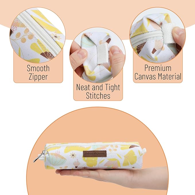 Mr. Pen- Cute Pencil Case Pouch, Multipurpose Canvas Bible Pencil Pouch, Smooth Zipper, Premium Material, Neat Stitches, Ideal for Stationery, Cosmetics, Electronics, School, Office, Travel
