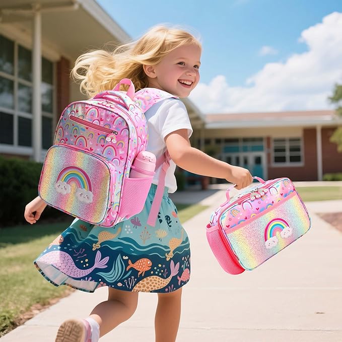 RHCPFOVR Kids Lunch Bag - Insulated Lunch Box for Boys Girls,Washable Lunch Bag and Reusable Toddler Leak-proof Lunchbox for School and Daycare