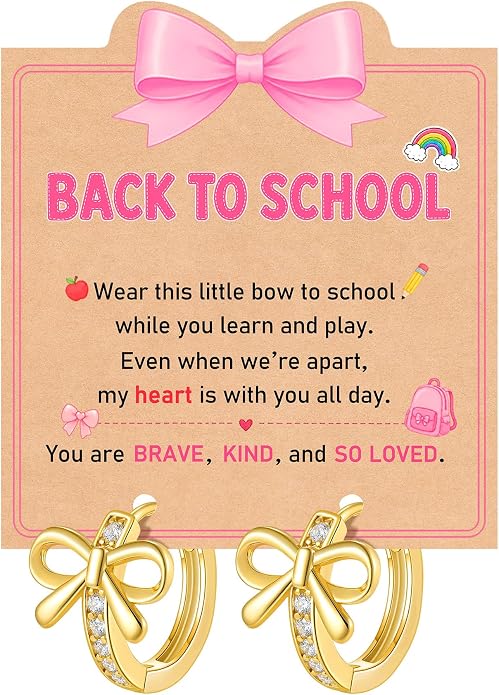 Bow Earrings Back to School Gifts for Kids Girls
