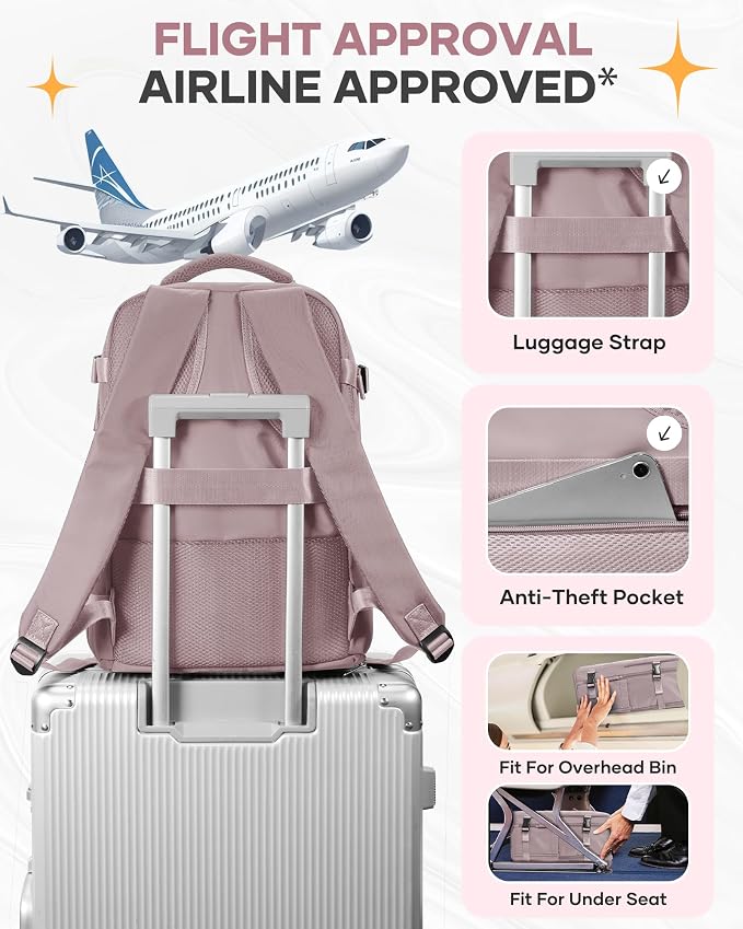 coofay Travel Backpack Carry On Flight Aapproved Personal Item Travel Bag Mochila De Viaje Travel Backpack For Men Spirit Airlines Personal Item Bag 18x14x8 Carry On Backpack For Airplanes