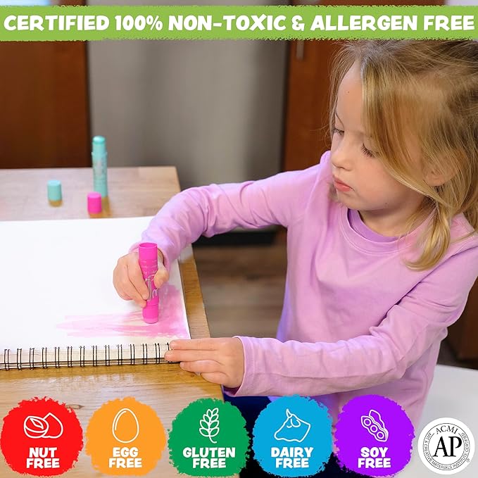 Kwik Stix Solid Tempera Paint Sticks, 12 Colors, Washable Paint Sticks for Kids, Super Quick Drying, Non-Toxic, Allergen Free, Comes in Classic Rainbow Colors, Ideal for Kids and Toddlers