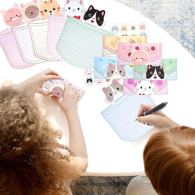Ceiba Tree 24 Pcs Letter Writing Stationery Paper Set Greeting Cards with Envelopes for Kids Classroom Birthday Party