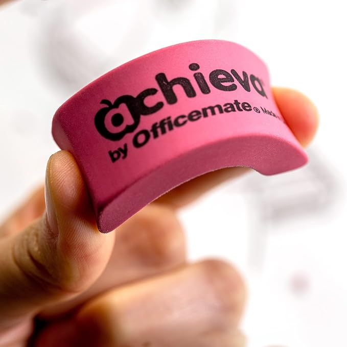 Achieva 36-Pack Pink Erasers - Premium Quality, Smudge-Proof, Durable - Ideal for Students, Artists, and Office Workers - Non-Toxic, Latex-Free Rubber Compound