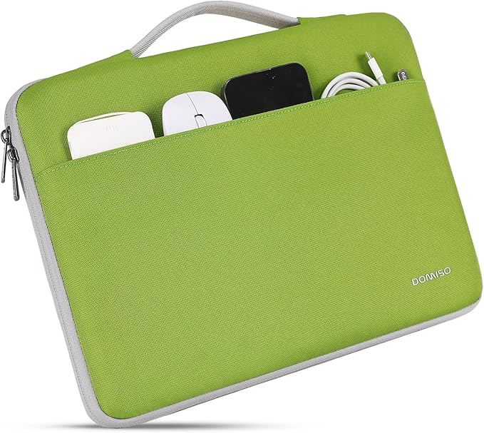 DOMISO 15.6 inch Laptop Case Sleeve Protective Cover Compatible with 16 inch MacBook Pro M4 M3 M2/Pro Max,15.6-16 inch HP Dell ASUS Lenovo Chromebook,Waterproof Computer Cases Bag,Tender Green