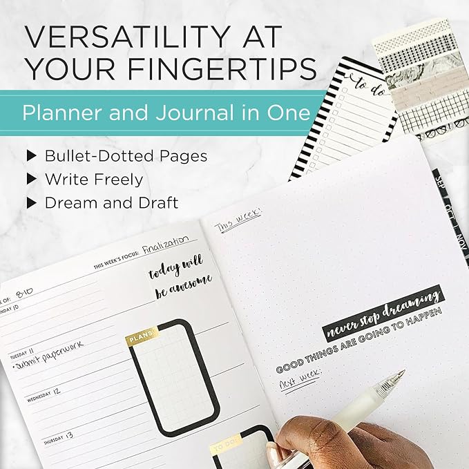 Wordsworth & Black A5 Undated Weekly, Monthly Planner, A5 Paper, Turquoise