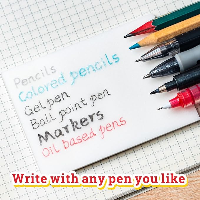 Gel Pen Friendly Multi-Size Transparent Sticky Notes - Translucent Matte Clear Pads for Bibles & Books, 3x2/3x3/3x4 in, 3 Pads 150 Sheets, Quick Dry Smudge-Free Tabs