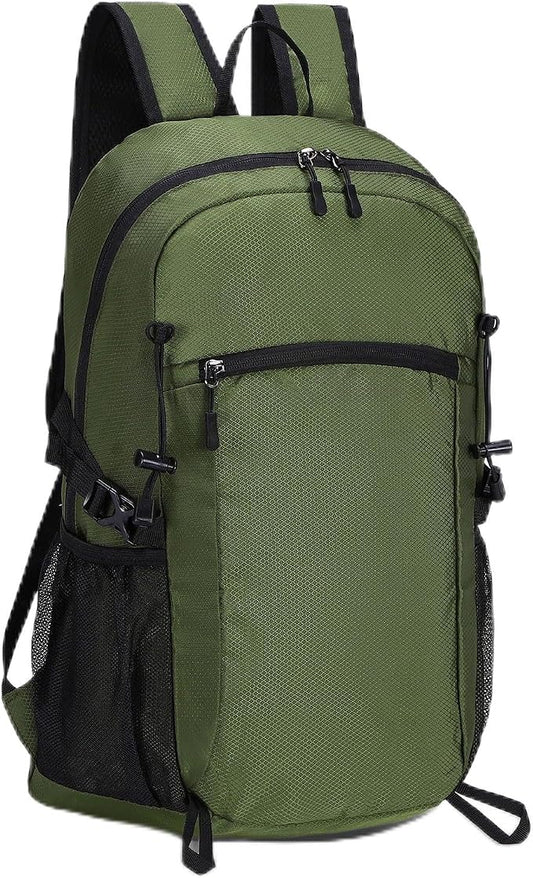 30L Large Hiking Daypack, Foldable Outdoor Backpack, Dark Green | Packable Daypacks for Men Women, Lightweight Water-Repellent Collapsible Daypack for Commuting Outdoor Sports Camping