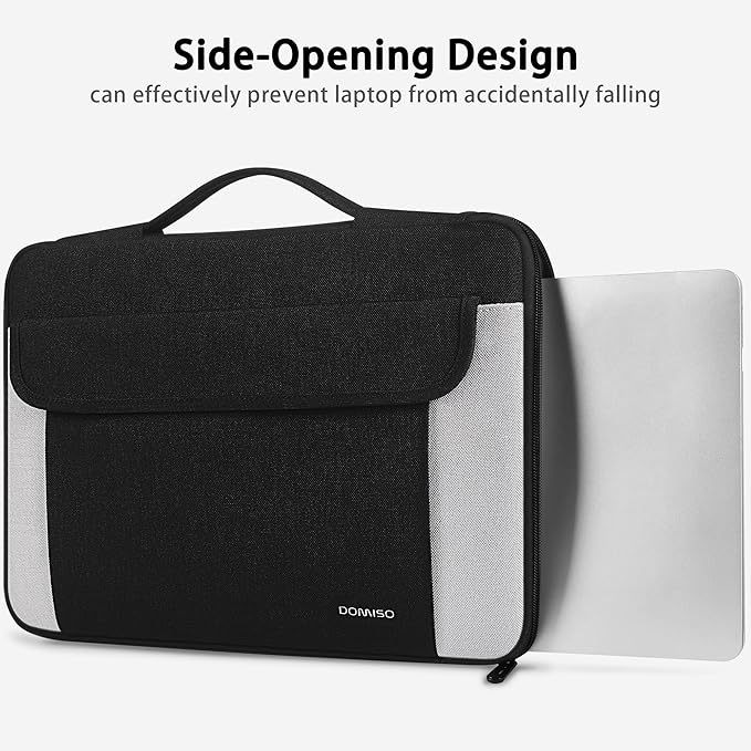DOMISO 14-15 Inch Laptop Sleeve Case, Water-resistant Shockproof Laptop Protective Case for MacBook Air 15,Dell XPS 15,Lenovo, HP, ASUS, Acer Laptop Notebook,Black