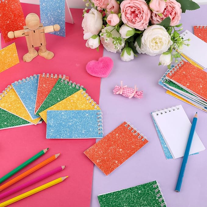 24 Pack Mini Notebooks Party Favor Small Spiral Journal Notepads for Kids