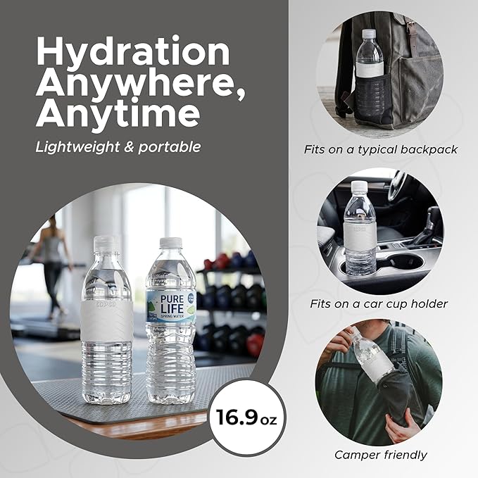 Copco Hydra Water Bottle with Spill-Resistant Lid, 16.9 oz - Reusable Tritan Non-Slip Sleeve, Twist-Open Body - BPA-Free, Leak-Proof, Durable & Portable for Gym, Office, School (Gray)