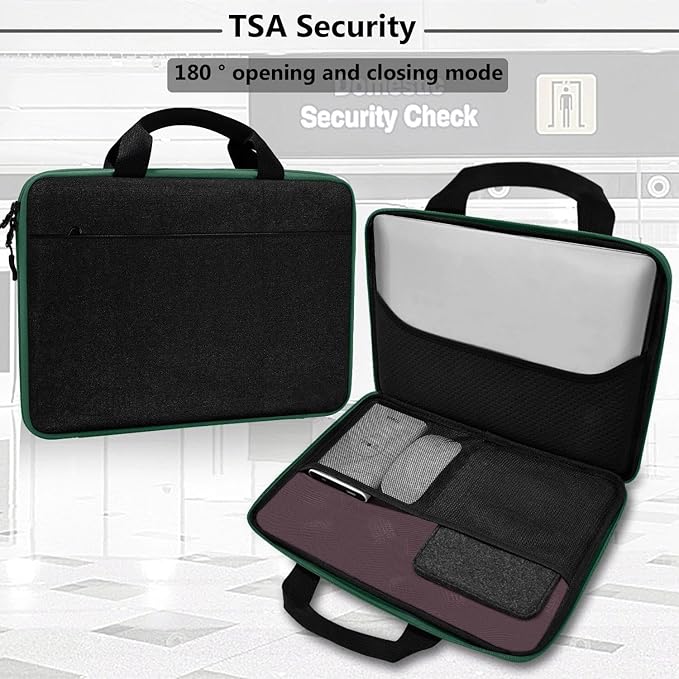 Hseok Laptop Sleeve 13-14 Inch Case Briefcase Compatible with MacBook Neo Pro 14 M5/M4/M3/M2/M1, All Models 13.3 Mac Air/Pro, XPS 13 14, Most Popular 13"-14" Notebooks,BK01GR01