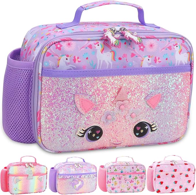 RHCPFOVR Kids Lunch Bag - Insulated Lunch Box for Girls Boys,Washable Lunch Bag and Reusable Toddler Leak-proof Lunchbox for School and Daycare