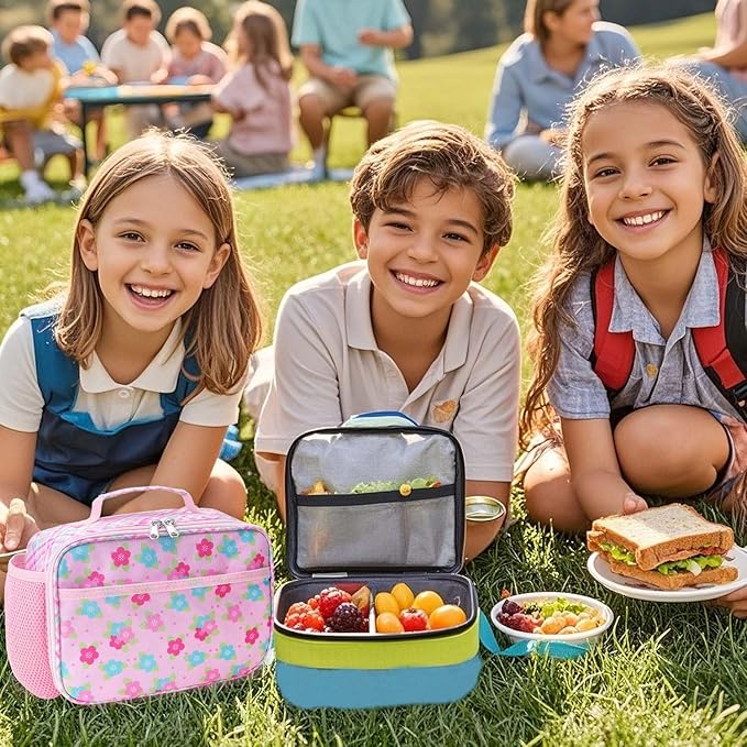 RHCPFOVR Kids Lunch Bag - Insulated Lunch Box for Boys Girls,Washable Lunch Bag and Reusable Toddler Leak-proof Lunchbox for School and Daycare