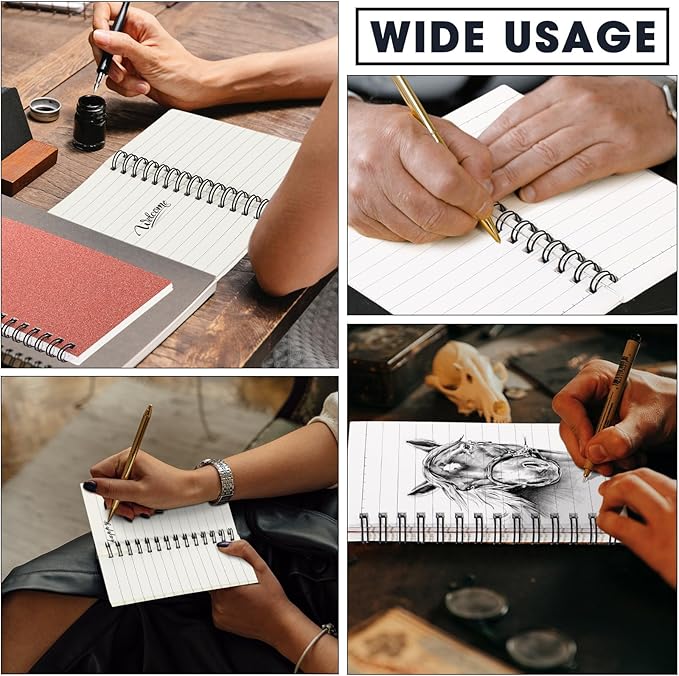Jutom 18 Pcs Small Spiral Notebooks Memo Pads 3x5 Bulk Small Pocket Notebooks Mini Notepads with Lined Pages Mini Journals for Office School Work Supplies, 120 Pages (Rose Gold)