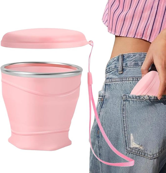 Travel Cup - Portable 260ml Drinking Cups - Leakproof Water Bottle - for Camping Backpacking Outdoors Travel Women Men Kids Family