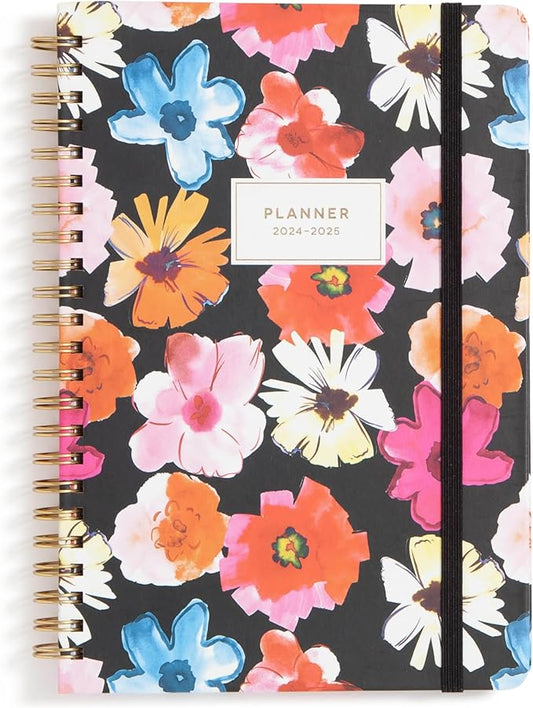 Blue Sky 2024-2025 Academic Year Weekly and Monthly Planner, 5" x 8", Hard Cover, Wirebound, Pop Garden (150661)