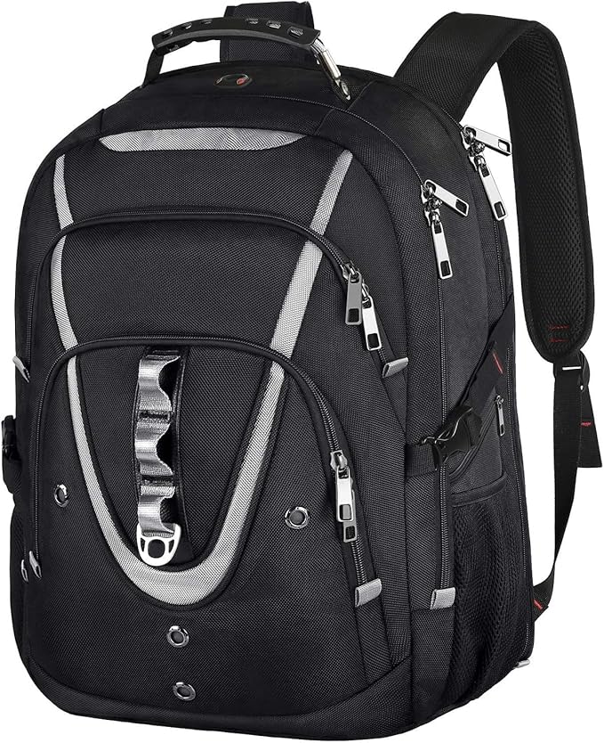 18.4 Laptop Backpack for Men, 55L-60L Extra Large Gaming Laptops Backpack, TSA Friendly Flight Approved RFID Anti-theft Pocket, Water Resistant Suiltable for Travel Business Work
