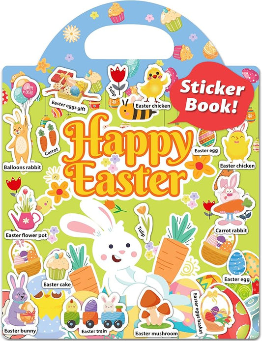 Walenced Reusable Sticker Book for Toddlers, Stickers for Kids, Toddler Sticker Book, Toddler Craft Activities, Toddler Travel Toys Boy Girl Birthday Gifts