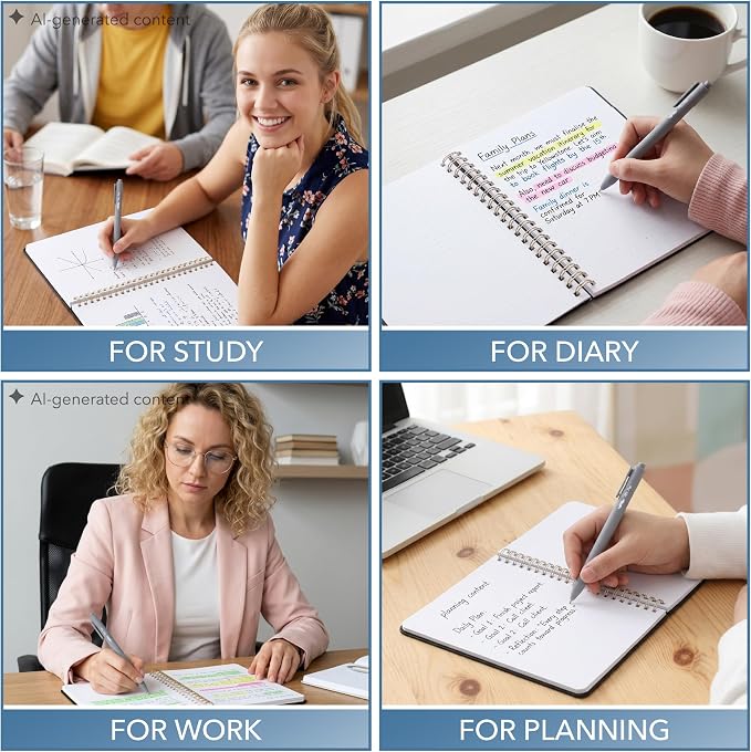 Mr. Pen- Dotted Spiral Journal Notebook Set, A5 (5.7"x7.9"), 160 Pages