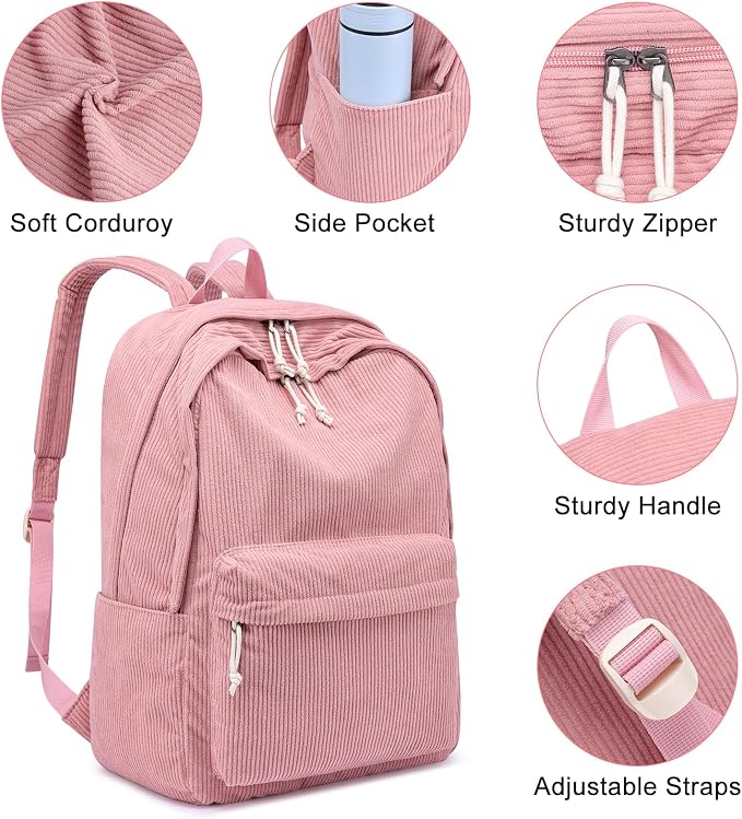 ZUBOND Backpack for School Girls and Boys, Lightweight School Bookbag for Teens, College Students Women & Men, Cute Large Laptop Backpack Fits 15.6 Inch Notebook