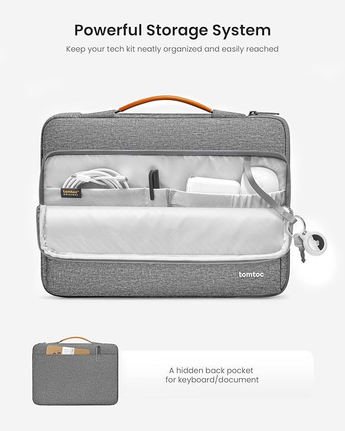tomtoc 360 Protective Laptop Case for 15-inch New MacBook Air M5/A3448 2026, M4/A3241 M3/A3114 M2/A2941, 15" Microsoft Surface Laptop 7/6, Dell XPS 15 Plus, 15 Inch MacBook Pro, Acer HP Chromebook 14