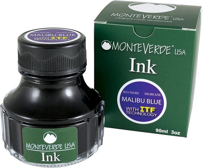 Monteverde USA Ink with ITF Technology, 90 ml Malibu Blue (G308BU)